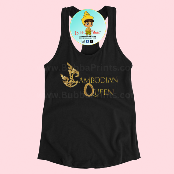 Cambodian Queen -Gold Cuff Women Tank Top