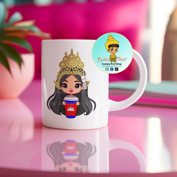 Cambodian Coffee Princess with custom name Mug