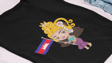 Apsara with Cambodian Flag Shirt