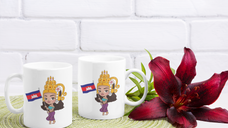 Apsara with Cambodian Flag Mug